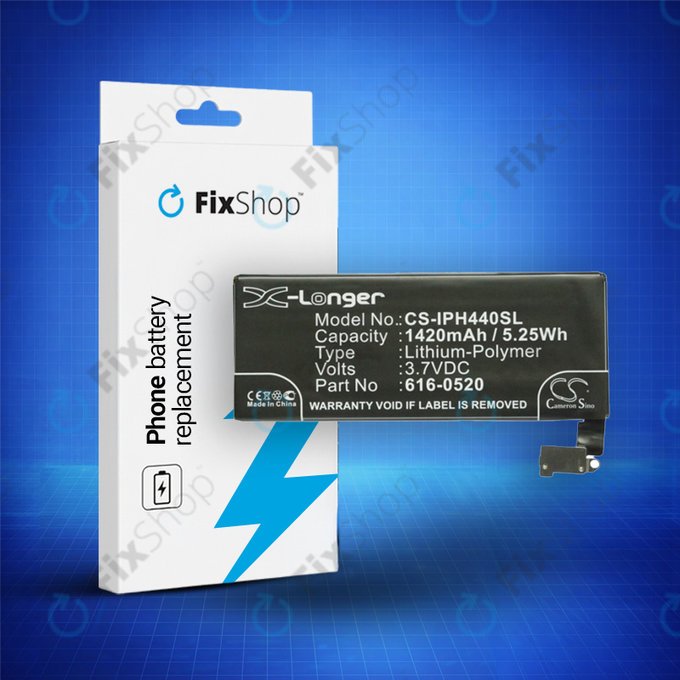 Bateria do iPhone 4, 616-0520, 1420mAh, HQ