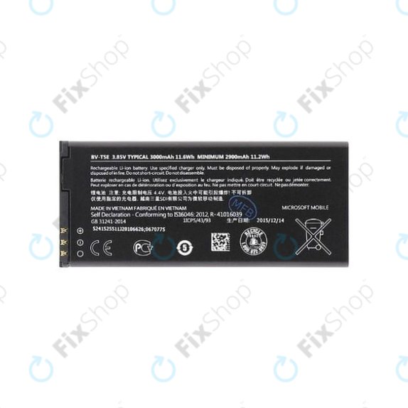 Bateria do Microsoft Lumia 950/950 LTE, 950 Dual, BV-T5E 3000mAh