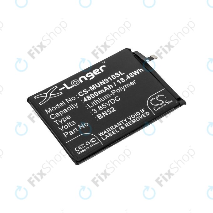 Bateria dla Xiaomi Redmi Note 9 Pro, 4800mAh, Li-Pol, 3.85 V, BN52, HQ
