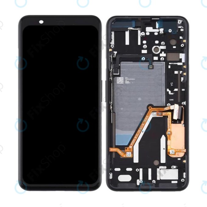 Wyświetlacz OLED do Google Pixel 4 XL, Ekran dotykowy z ramką, Just Black
