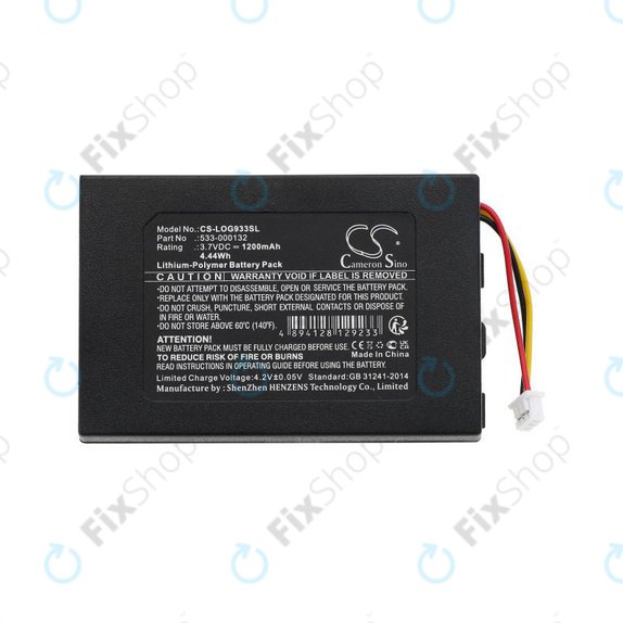 Bateria do Logitech G533, G933, 1200mAh, Li-Pol, 3.7V, 533-000132, HQ