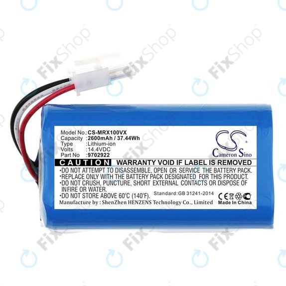 Bateria do Miele Scout RX1, 9702922, Li-Ion, 14,4V 2600mAh, HQ