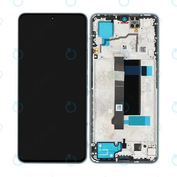 Wyświetlacz do Xiaomi Redmi Note 13 Pro 5G 2312DRA50C, Ekran dotykowy z ramką, Ocean Teal, 5600010N1600, Genuine Service Pack