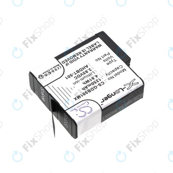 Bateria do Gopro Hero 8, Hero 6, 1250mAh, Li-Ion, 3.85V, AHDBT-501, HQ