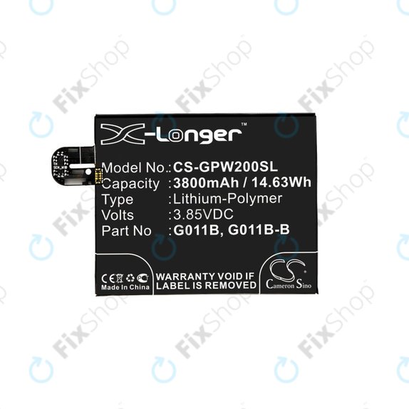 Bateria dla Google Pixel 2 XL G011C, 3800mAh, Li-Pol, 3.85 V, G011B, HQ