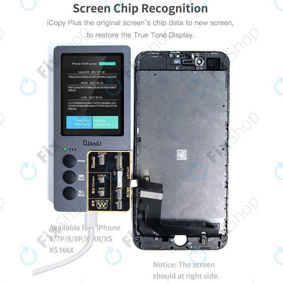 Programator True Tone, czujnika światła, wibracji i tester baterii (iPhone 7 – 11 Pro Max), QianLi iCopy Plus 2.2