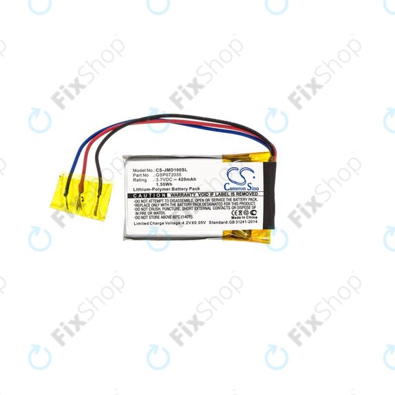 Bateria do JBL Go, GSP072035 Li-Pol, 420mAh, HQ
