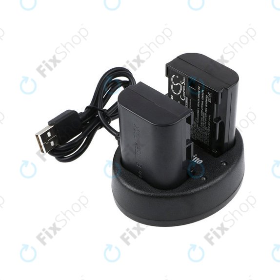 2 μπαταρίες με φορτιστή γιαCanon EOS 5D Mark II, EOS 7D, 2000mAh, Li-Ion, 7.4V, LP-E6, HQ