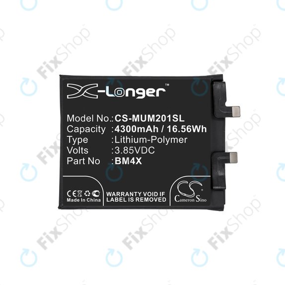 Bateria dla Xiaomi Mi 11, 4300mAh, Li-Pol, 3.85 V, BM4X, HQ