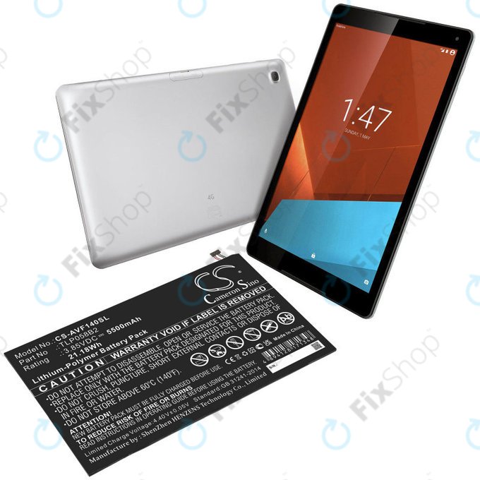 Bateria do Vodafone Tab Prime 7, 5500mAh, Li-Pol, 3.85V, TLP058B2, HQ