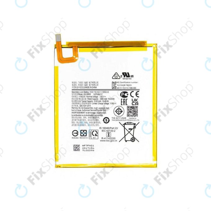 Bateria do Samsung Tab A7 Lite T225, T220, SCUD-HQ-3565S, 5100mAh, HQ