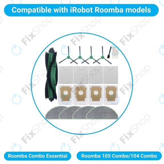 Kompletny zestaw do iRobot Roomba Combo Essential, Roomba 105 Combo, 104 Combo