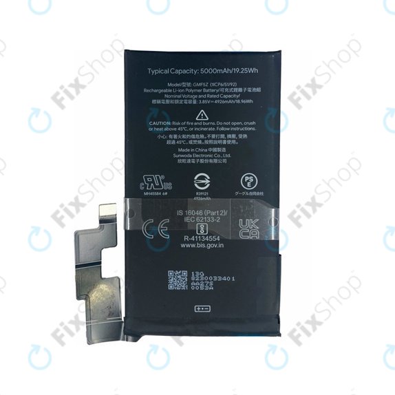 Bateria do Google Pixel 7 Pro, GMF5Z, 5000mAh