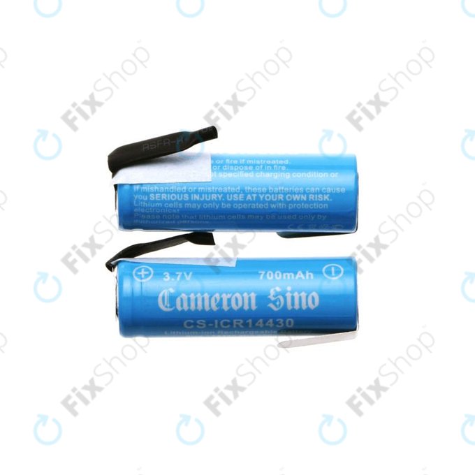 Bateria 14430 z płytkami montażowymi, 650mAh, Li-Ion, 3.7V, HQ