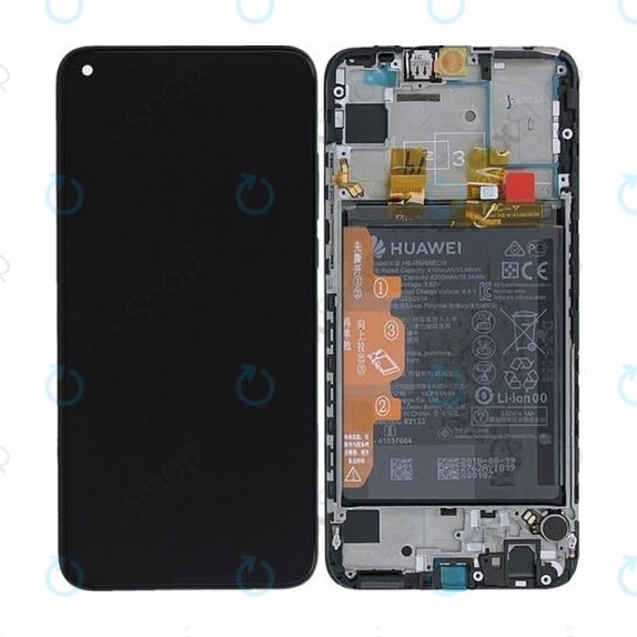 Wyświetlacz do Huawei P Smart (2019), P Smart Plus (2019), Ekran dotykowy z ramką i baterią, 02352JEY, 02352JFA, Midnight Black, Genuine Service Pack