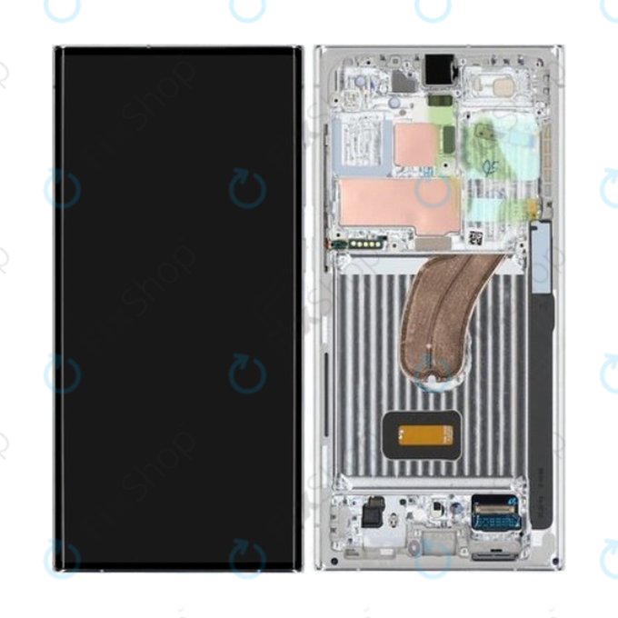 Wyświetlacz do Samsung S23 Ultra S918B, Ekran dotykowy z ramką, Lime, Sky Blue, GH82-30466G, GH82-30465G, Genuine Service Pack
