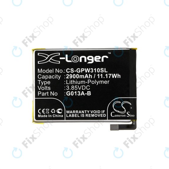 Bateria dla Google Pixel 3, 2900mAh, Li-Pol, 3.85 V, G013A-B, HQ
