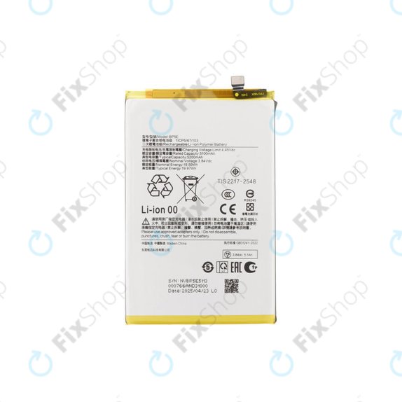 Bateria do Xiaomi Redmi A5 4G, BP5E, 5200mAh