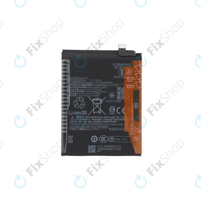 Bateria do Xiaomi Redmi Note 14 5G 24094RAD4G, BN5U, 5110mAh