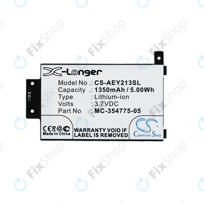 Bateria do Amazon Kindle Paperwhite 2013, 6th Gen, 6 2015, Touch 2013, MC-354775-05, 1350mAh, HQ