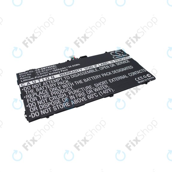 Bateria do Samsung Galaxy Tab S 10.5, 7900mAh, Li-Pol, 3.8V, EB-BT800FBC, HQ