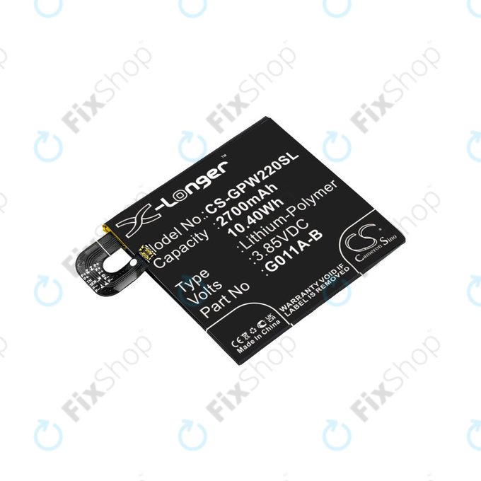 Bateria dla Google Pixel 2 G011A, 2700mAh, Li-Pol, 3.85 V, G011A-B, HQ