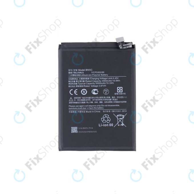 Bateria do Xiaomi Poco M4 Pro 5G 21091116AG, BN5C 5000mAh, MZB0BGVIN, 460200008V1Y Genuine Service Pack