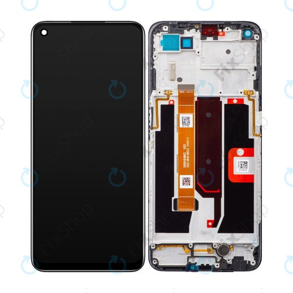 Wyświetlacz do Oppo A54 5G, A74 5G, Ekran dotykowy z ramką, Fluid Black, TFT