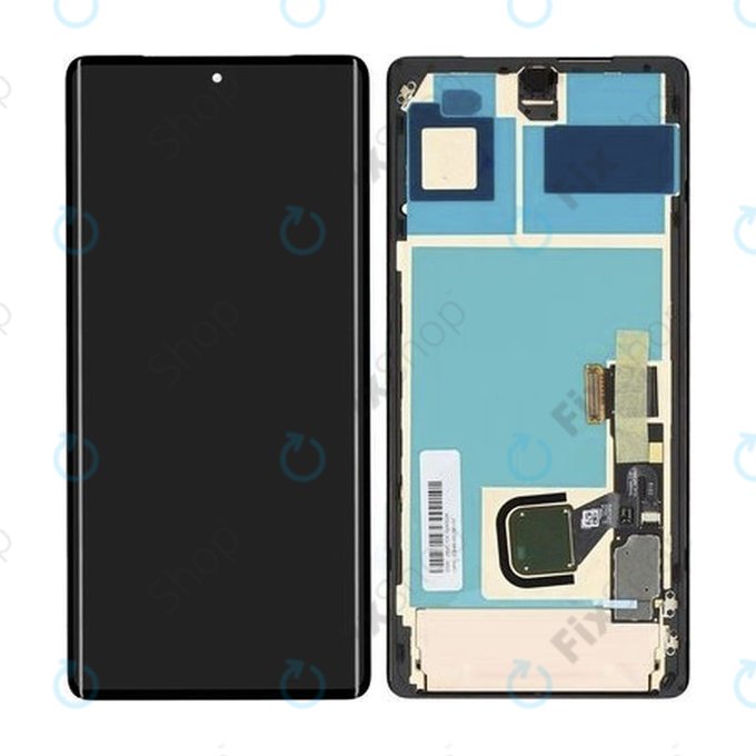 Wyświetlacz do Google Pixel 7 Pro GP4BC, GE2AE, Ekran dotykowy z ramką, G949-00290-01, Genuine Service Pack