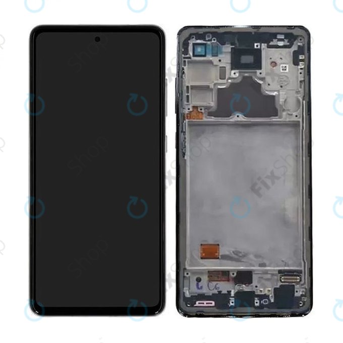 Wyświetlacz do Samsung A52 A525F, A526B, Ekran dotykowy z ramką, GH82-25524D, GH82-25526D, GH82-25754D, GH82-25602D, Awesome White, Genuine Service Pack