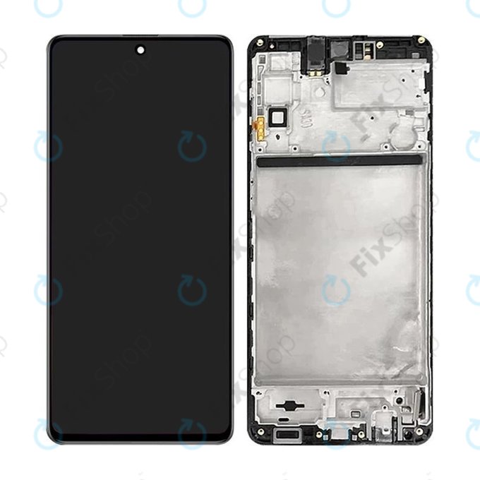 Wyświetlacz OLED do Samsung M51 M515F, Ekran dotykowy z ramką, Celestial Black