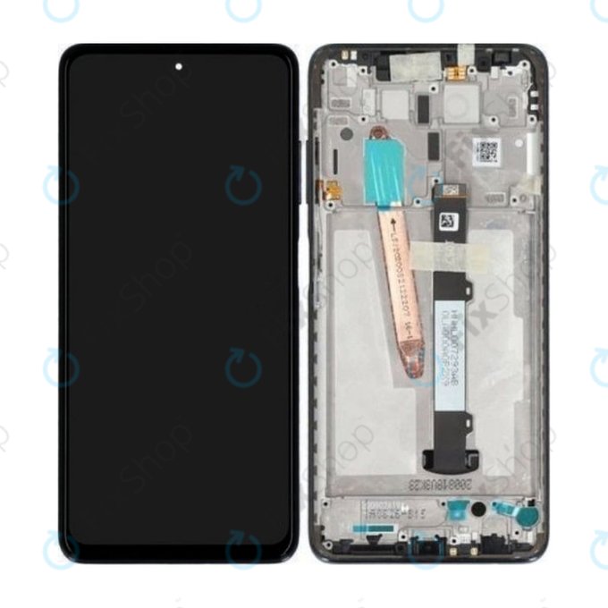 Wyświetlacz do Xiaomi Poco X3 NFC, Ekran dotykowy z ramką, 560003J20C00, Shadow Gray, Genuine Service Pack