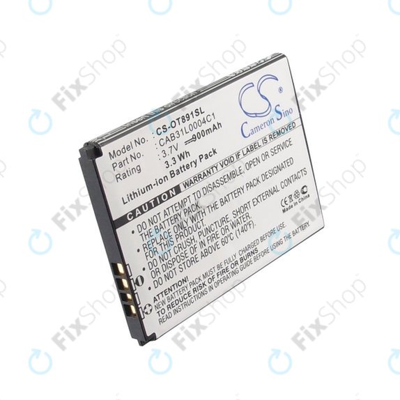 Bateria do Alcatel One Touch, OT, TCL A, Vodafone, 900mAh, Li-ion, 3.7V, CAB31L0004C1, HQ