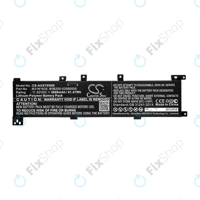 Bateria do Asus A705QA, Asus F705MA-Bx030t, 3600mAh, Li-Pol, 11.52V, B31N1635, HQ
