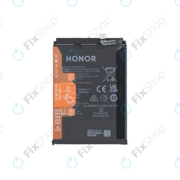 Bateria do Honor Magic5 Lite RMO-NX3, HB506492EFW, 5100mAh, 0235AEMV, Genuine Service Pack