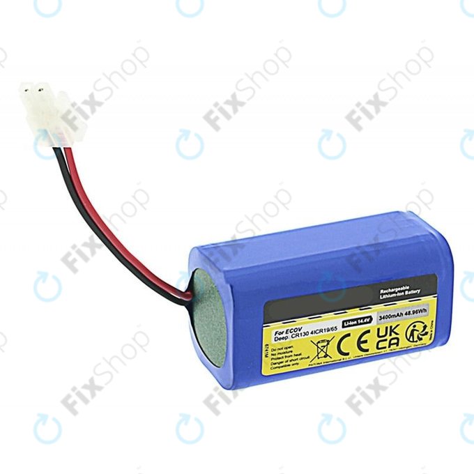 Bateria do Ecovacs Deebot CR-seria, 500, 501, 4ICR19/65, Li-Ion, 14,8V 3400mAh