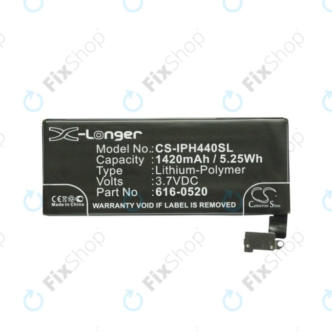 Bateria do iPhone 4, 616-0520, 1420mAh, HQ