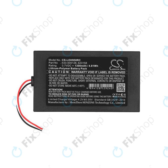 Bateria do Logitech Harmony 9, 1300mAh, Li-Pol, 3.7V, 533-000128, HQ