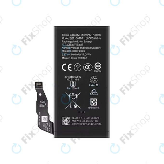 Bateria do Google Pixel 8a, GO7DF, 4492mAh