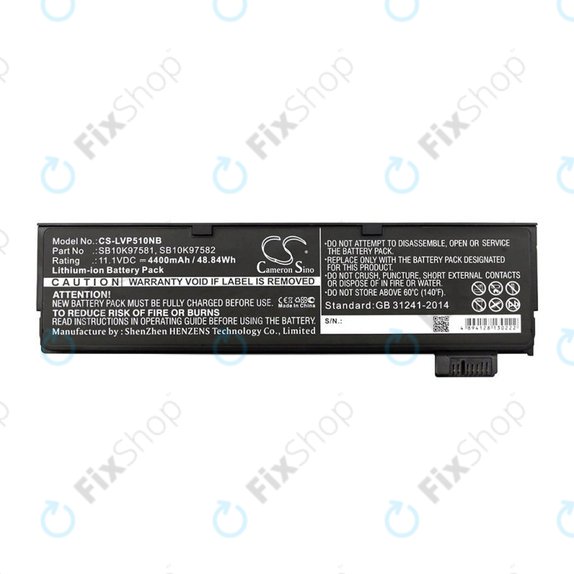 Bateria do Lenovo ThinkPad P51, T470, T570, 4400mAh, Li-Ion, 11.1V, SB10K97581, HQ