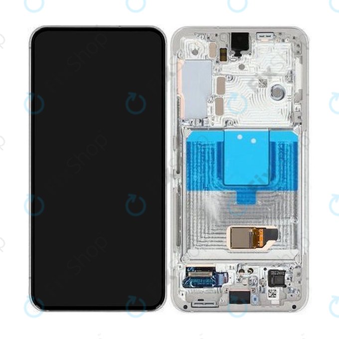 Wyświetlacz do Samsung S22 S901B, Ekran dotykowy z ramką, GH82-27520B, GH82-27521B, Phantom White, Genuine Service Pack