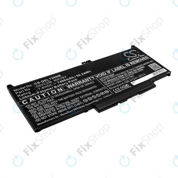 Bateria do Dell Latitude 13 7300, 14 7400, 7400mAh, Li-Pol, 7.6V, 05VC2M, HQ