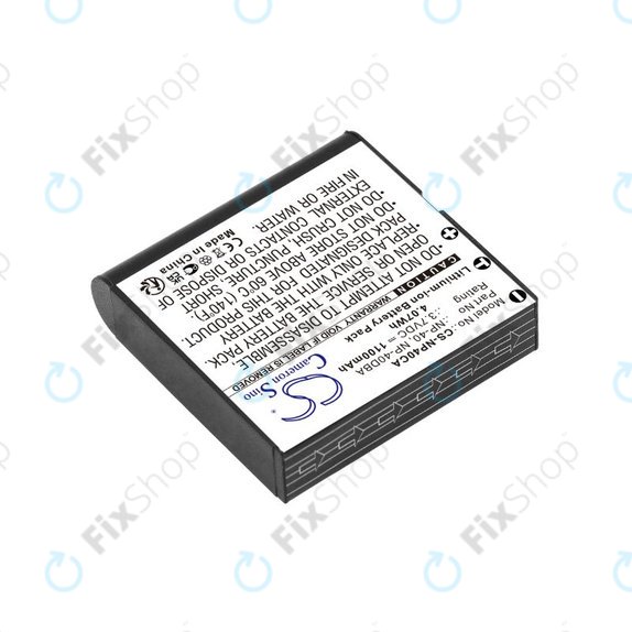 Bateria do Casio Exilim Ex-FC100, 1100mAh, Li-Ion, 3.7V, NP-40, HQ