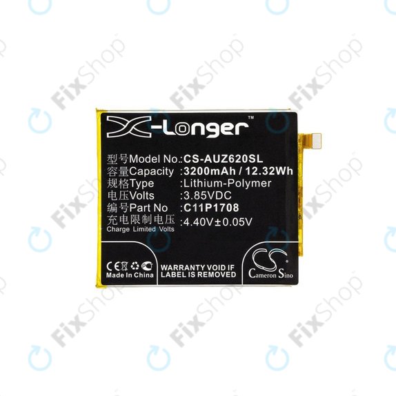 Bateria dla Asus Zenfone 5 ZE620KL, 3200mAh, Li-Pol, 3.85 V, C11P1708, HQ