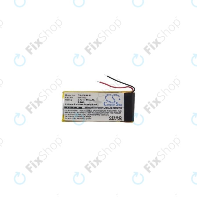 Bateria do iPod Nano (6th Gen), 616-0531, 110mAh, HQ