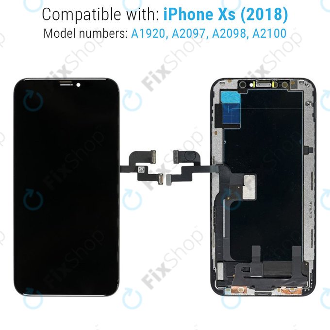 Wyświetlacz dla iPhone XS, Ekran dotykowy z ramką, Refurbished
