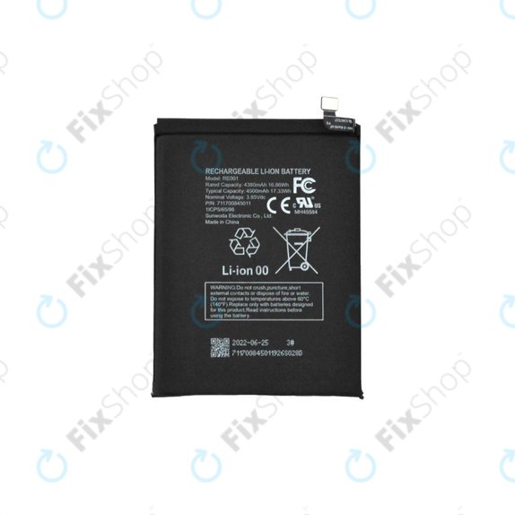 Bateria do T-Mobile T-Phone 5G REVVL 6, RE001, 4380mAh