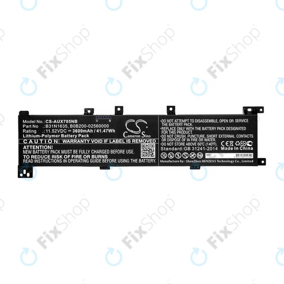 Bateria do Asus A705QA, Asus F705MA-Bx030t, 3600mAh, Li-Pol, 11.52V, B31N1635, HQ