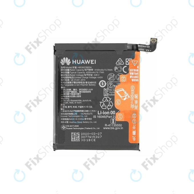 Bateria do Huawei P40 Pro, HB536378EEW, 4200mAh, 02353MET, Genuine Service Pack
