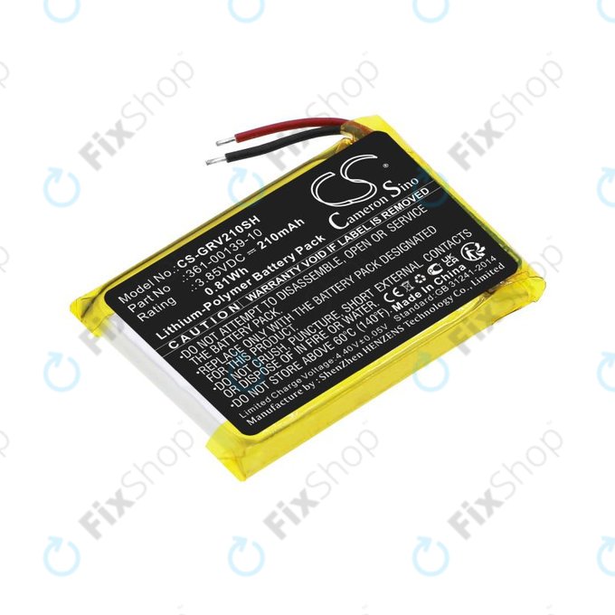 Bateria do Garmin Venu 2, 210mAh, Li-Pol, 3.85V, 361-00139-10, HQ